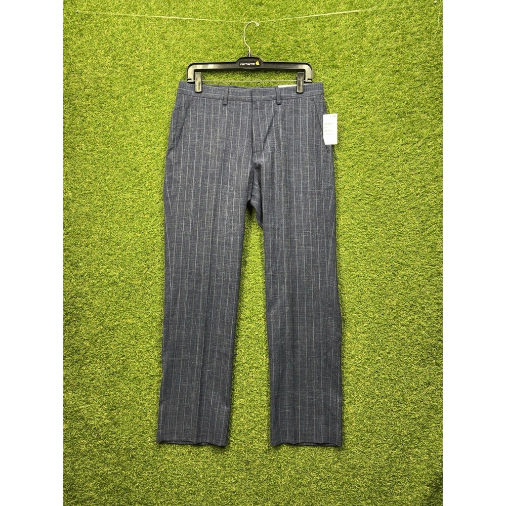 Ryan Seacrest Distinction Dress Pants Mens 32x30 Modern Fit Wool Linen Blend NEW